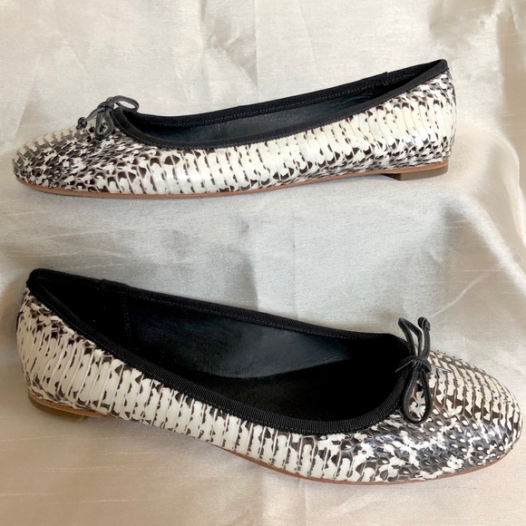 coach snakeskin flats
